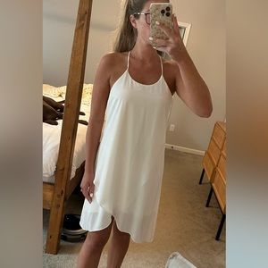 Asymmetrical white dress. Never worn.